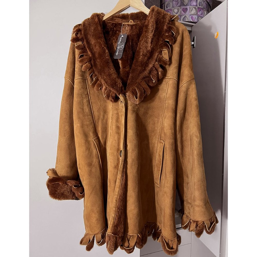 Emilio Visconti women the Best Original shearling coat. Quality Tab. NEW.